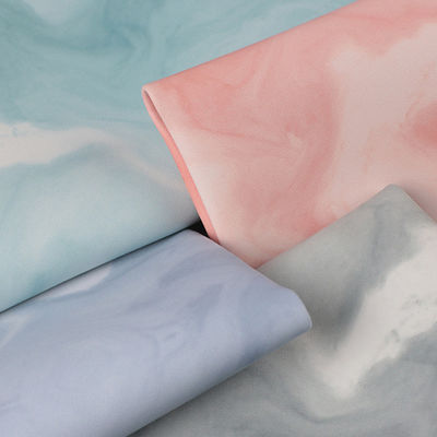 1.0mm چاپ دیجیتال سنگ مرمر پی وی سی پوست جعلی برش پایین برای کیف دستی استفاده از کیسه آرایشی