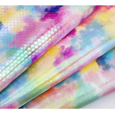 ليزر چند منظوره نقاشي PU چرم ضد آب PU چرم تقلبي رنگارنگ