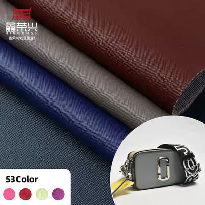 PVC Saffiano Cross Pattern Synthetic Leather برای مبلمان 54 اینچ عرض