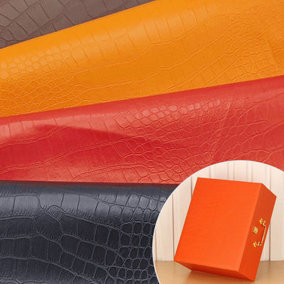 چرم مصنوعی بافت کروکودیل پی وی سی برای کیف پول، کفش و دفترچه یادداشت