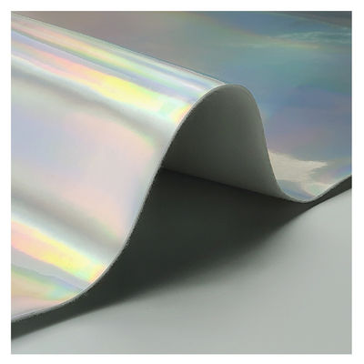 آینه لیزر PU چرم و چرم جعلی ضد آب گریدینت بازتاب دهنده نقره