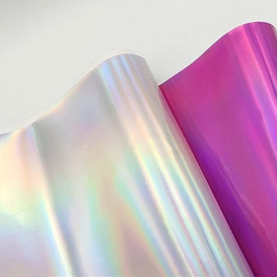 آینه لیزر PU چرم و چرم جعلی ضد آب گریدینت بازتاب دهنده نقره