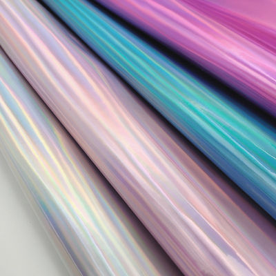 آینه لیزر PU چرم و چرم جعلی ضد آب گریدینت بازتاب دهنده نقره