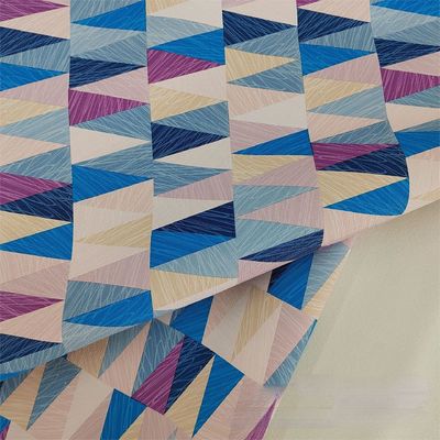 0.8mm رنگارنگ طراحی هندسی پوست PVC برای کیف دستی جعبه بسته بندی جعبه تلفن استفاده از تزئینات