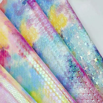 ليزر چند منظوره نقاشي PU چرم ضد آب PU چرم تقلبي رنگارنگ