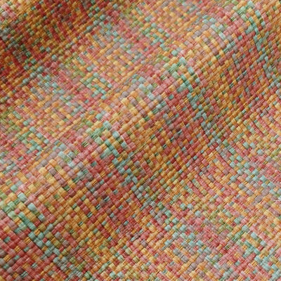 0.8mm PVC چرم برای کیسه ها رنگین کمان بافته شده پارچه چرم جعلی