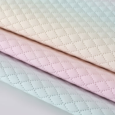 کیف دست چاپی PU پارچه چرم بافت رنگین قوس قزح الماس گرید