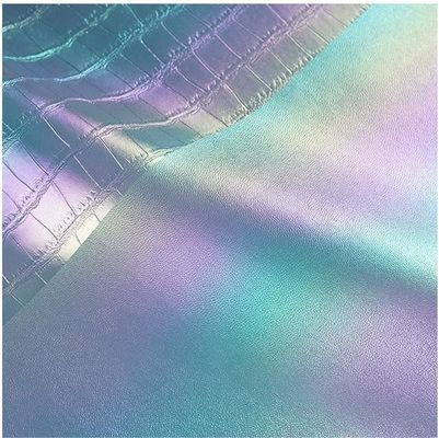 رنگارنگ شیب دار کروکودیل PVC جعلی کیسه چرم مصنوعی مواد پارچه چرم