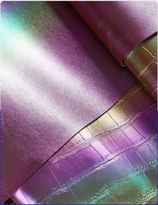 رنگارنگ شیب دار کروکودیل PVC جعلی کیسه چرم مصنوعی مواد پارچه چرم