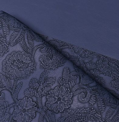 3D Retro Floral Embossed PVC Leather برای کیف دستی بسته بندی جعبه پارچه تزئینی Placemat پوست جعلی