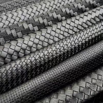 چرم مصنوعی پی وی سی با الگوی بافته شده حلقه ای برای کفش، کیف، مبلمان، صنایع دستی، اتومبیل، پارچه چرم مصنوعی کشسان