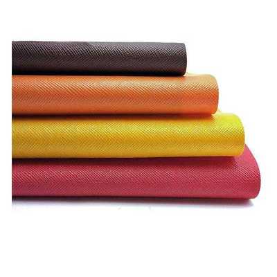 PVC Cross Grain پوست مصنوعی مصنوعی برای کیف پول بسته بندی کیف کفش کتابچه یادداشت پارچه پوست