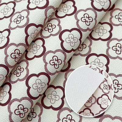 پی وی سی چهار برگ کلور چاپی سبک مصنوعی پوست مصنوعی برای کیسه بسته بندی لپ تاپ تلفن پوسته پارچه پوست جعلی