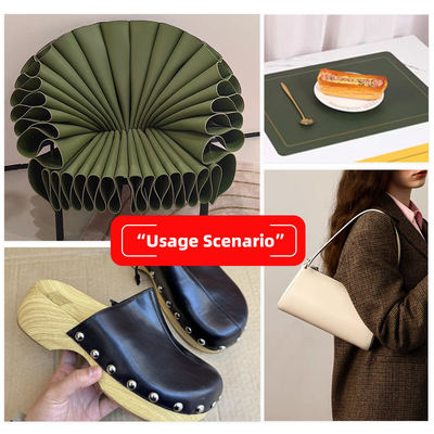 مواد چرم مصنوعی طرح لیچی PVC با رویه دوگانه، برجسته، ضد آب، برای کیف، رومیزی، کمربند و اهداف تزئینی