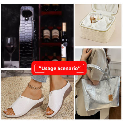 PVC پوست مصنوعی کیف تلفن مبلمان صنایع دستی سبک برجسته درخشان درخشان با ویژگی کشش پوشش ضد آب برای مبل