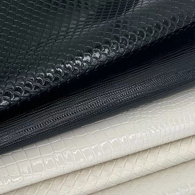 PVC پوست مصنوعی کیف تلفن مبلمان صنایع دستی سبک برجسته درخشان درخشان با ویژگی کشش پوشش ضد آب برای مبل