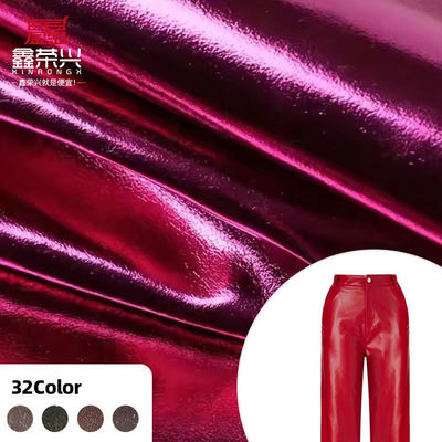 فیلم فلزی PU R61 دانه گوسفند پوست مصنوعی پوشاک کیف پول جعبه کفش کیف یادداشت پارچه پوست جعلی