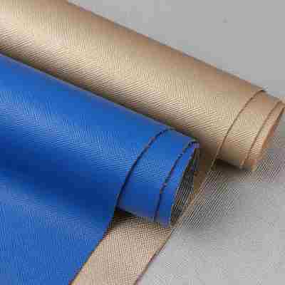 PVC Saffiano Cross Pattern Synthetic Leather برای مبلمان 54 اینچ عرض