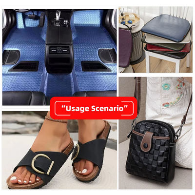 پارچه پوست مصنوعی با الگوی دانه های PVC برای صندلی های ماشین و مبلمان