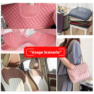 چرم مصنوعی طرح لوزی برای گلدوزی PVC برای صندلی های ماشین، صندلی های پا، مبل، تزئین کیف، پارچه چرم مصنوعی