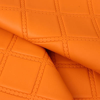 PVC Rhombus Punching Embossed Style پوست مصنوعی مصنوعی برای اتومبیل پا صندلی ماشین مبل تزئین کیف پارچه پوست جعلی