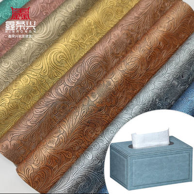 طرح گل PVC پوست مصنوعی مصنوعی کیف پول جعبه کفش Ntoebook پارچه پوست جعلی