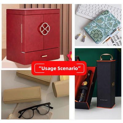 طرح گل PVC پوست مصنوعی مصنوعی کیف پول جعبه کفش Ntoebook پارچه پوست جعلی