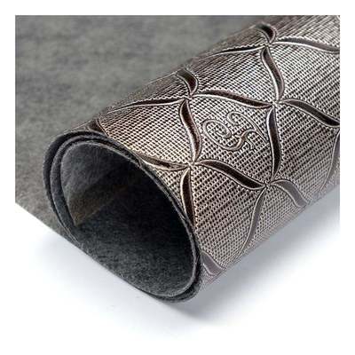 عمده فروشی عمده فروشی Pvc روشن الگوی هندسی بسته بندی پوست مصنوعی کیف پول جعبه دفترچه یادداشت پارچه چرم جعلی