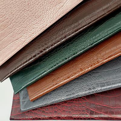 پی وی سی دانه تمساح پوست مصنوعی کیف پول جعبه کفش Ntoebook پارچه چرم جعلی