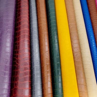 پی وی سی دانه تمساح پوست مصنوعی کیف پول جعبه کفش Ntoebook پارچه چرم جعلی