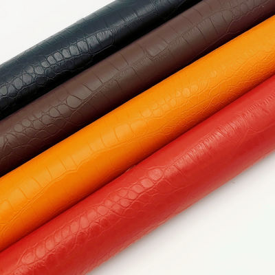 چرم مصنوعی بافت کروکودیل پی وی سی برای کیف پول، کفش و دفترچه یادداشت