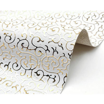 عمده فروشی PVC فیلم طلایی سبک برجسته پوست مصنوعی مصنوعی برای کیف بسته بندی جعبه کفش نوار پارچه