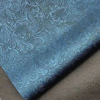 چرم مصنوعی طرح گل برجسته PVC برای کیف پول، جعبه، کفش، دفترچه یادداشت، کیف های تزئینی - مواد چرم مصنوعی با دوام