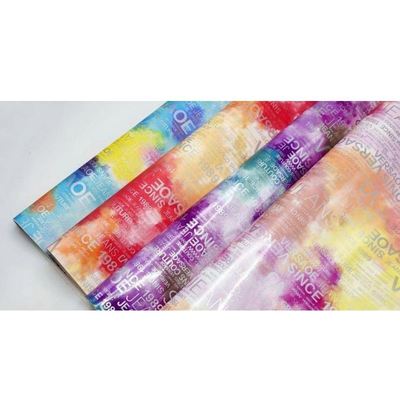 PU رنگین کمان نامه چاپ مجله طراحی پوست مصنوعی ضد آب پارچه پوست جعلی برای کیف چمدان مبلمان آرایشی / کاناپه