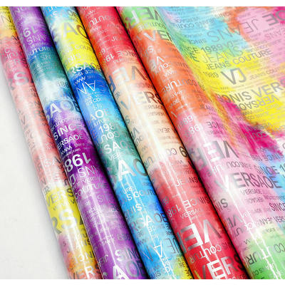 PU رنگین کمان نامه چاپ مجله طراحی پوست مصنوعی ضد آب پارچه پوست جعلی برای کیف چمدان مبلمان آرایشی / کاناپه