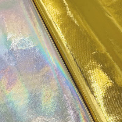 چرم مصنوعی هولوگرافیک PVC لیزری متالیک آینه ای چرم مصنوعی ضد آب مواد مصنوعی برای مبل میز آرایش کیف کفش