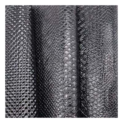 طرح بلند درخشنده Pvc چرم مصنوعی مدل حیوانات کفش و کیف ها پارچه چرم جعلی