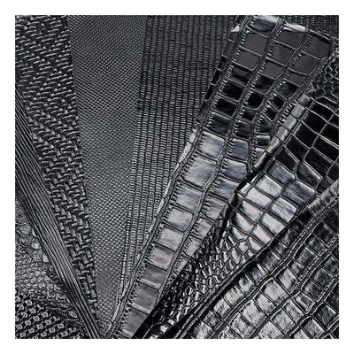 طرح بلند درخشنده Pvc چرم مصنوعی مدل حیوانات کفش و کیف ها پارچه چرم جعلی