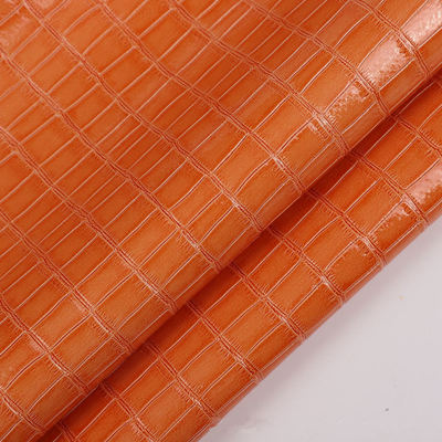 چرم مصنوعی مصنوعی با الگوی بامبو PVC براق برای تزئین کفش، کیف، جعبه و پارچه چرمی مصنوعی