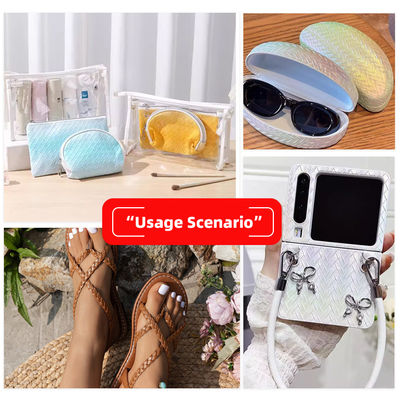 1.1mm ضخامت 54/55" عرض 20 رنگ PVC چرم پارچه چرم جعلی برای کیف های دستی و دکوراسیون خانه