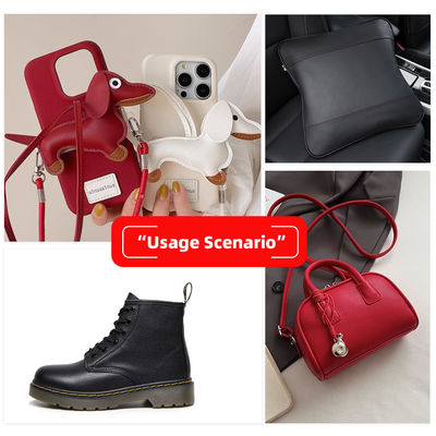 چرم پی وی سی با 58 رنگ با پشت دولایه برس خورده و طرح برجسته برای کیف و مبلمان