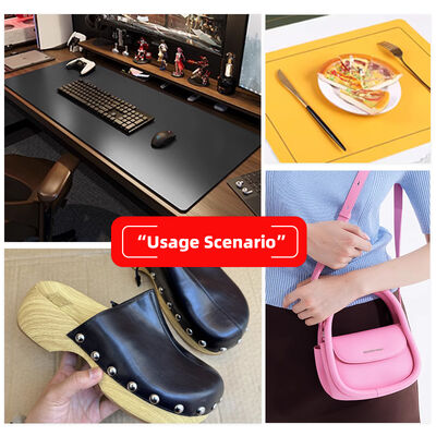 پارچه چرم مصنوعی مصنوعی دو رو طرح گاو با عرض 160 سانتی متر، مناسب برای کفش، زیرانداز میز و کیف