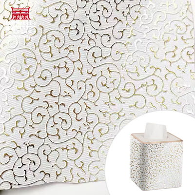 Wholesale PVC Golden Film Embossed Style Artificial Synthetic Leather for Bag Packaging Box Shoes Notebook Fabric