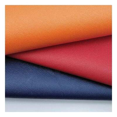 PVC Cross Grain Artificial Synthetic Leather for Wallet Packaging Case Shoes Notebook Leather Fabric