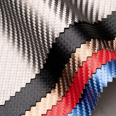 ضد آب لاستیک PU فیبر کربن چرم مصنوعی برای لباس کیف تلفن آستین جعبه های ماندگار چرم جعلی صنایع دستی لباس