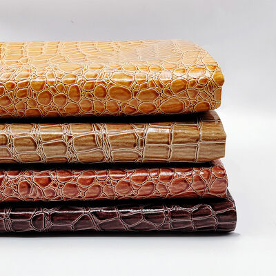 فروش داغ چرم مصنوعی براق پی وی سی با طرح سنگ برجسته برای استفاده در کفش، کیف، نوت بوک و مبلمان