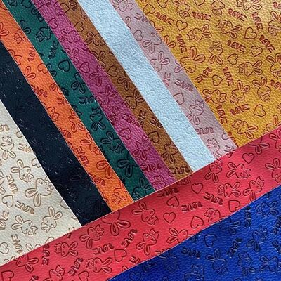 Customized PU Vinyl Fashion Color-Change Embossed Synthetic Leather Fabric for Furniture for Shoe Bags Table Mats Sofa Covering