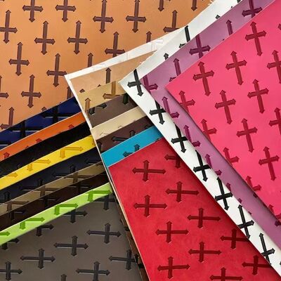 Customized PU Vinyl Fashion Color-Change Embossed Synthetic Leather Fabric for Furniture for Shoe Bags Table Mats Sofa Covering