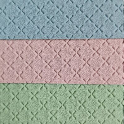 بافت هکساگون بسکتبال با شکل برجسته PVC چرمی مصنوعی رول چرمی مصنوعی برای کیسه ها مبلمان داخل ماشین