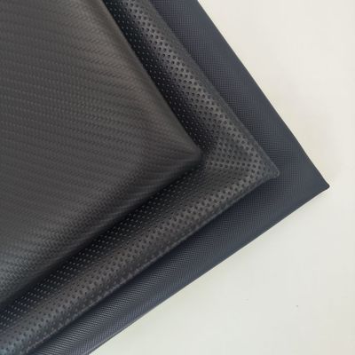 پوست PVC دو طرفه برای پوشش صندلی اتومبیل رنگ سیاه انعطاف پذیر